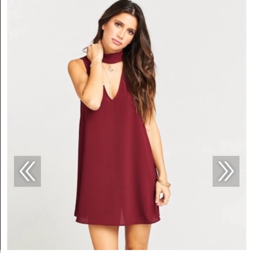 Show Me Your Mumu Friday Choker Dress in Maroon Size Small
